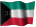 Small animated Kuwaiti flag graphic for a white background