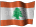 Small animated Lebanese flag graphic for a white background