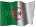 Small animated Algerian flag graphic for a white background